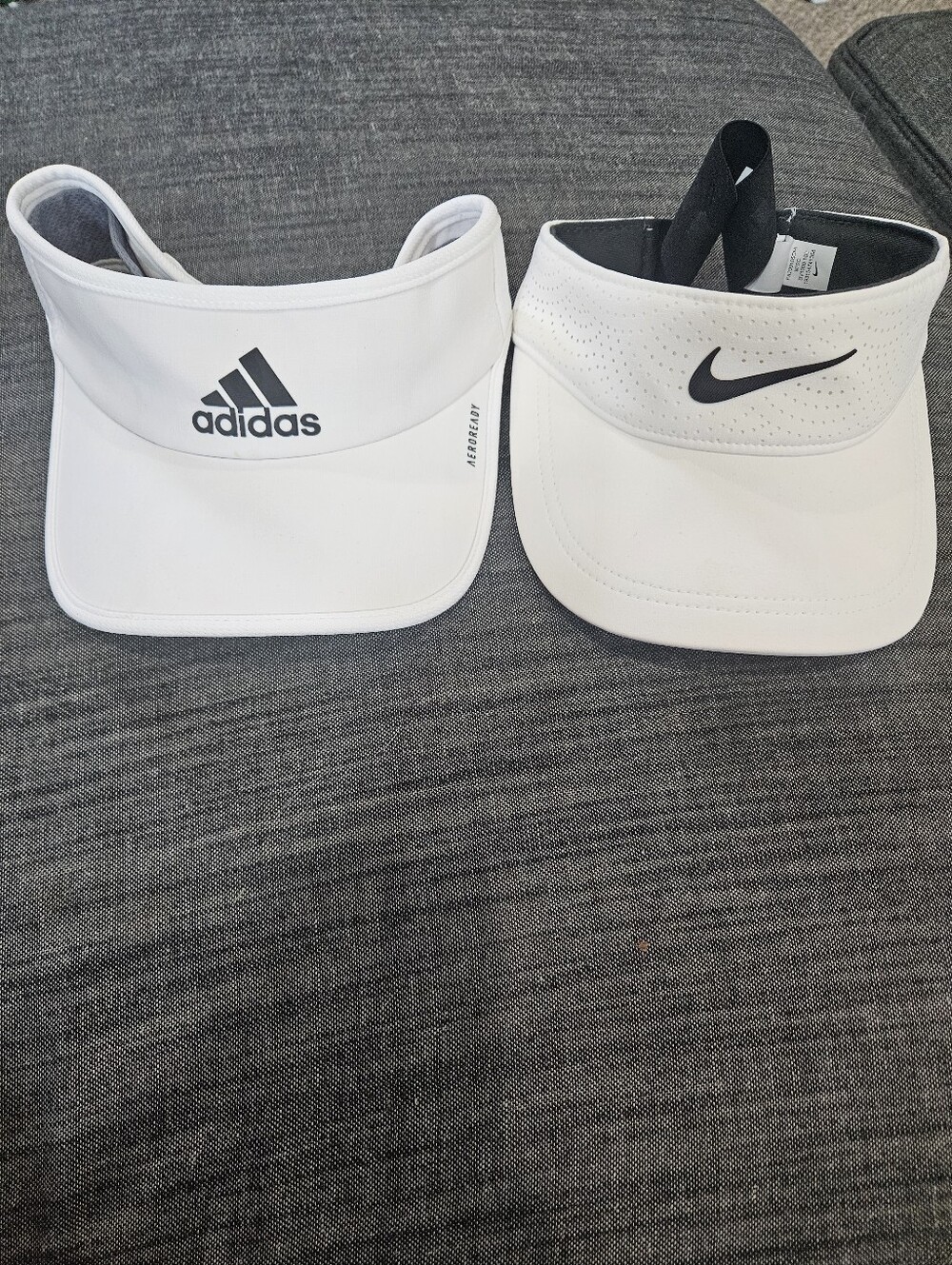 ​Nike & Adidas White Athletic Sun Visor Bundle Tennis Running Golf